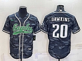 Men's Philadelphia Eagles #20 Brian Dawkins Grey Camo With Patch Cool Base Stitched Baseball Jersey,baseball caps,new era cap wholesale,wholesale hats